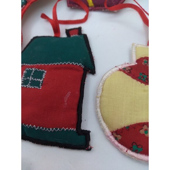 Vtg. Set 22 Fabric Christmas Ornaments -For Advent For Christmas Tree Etc READ - Picture 7 of 10